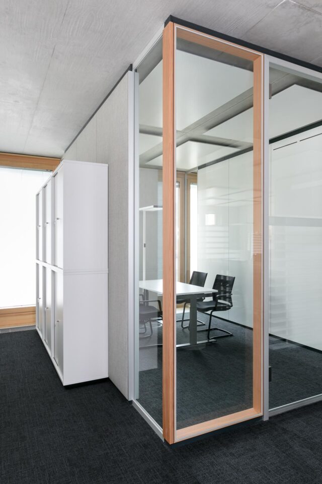 feco glass partition walls with real wood | W&W Campus ...