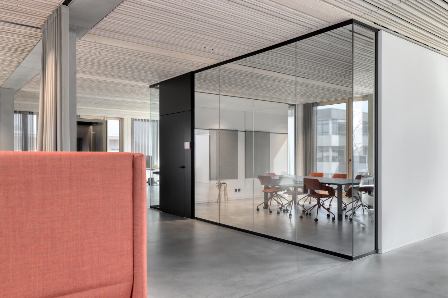 Nething Architects | glass walls around conference room