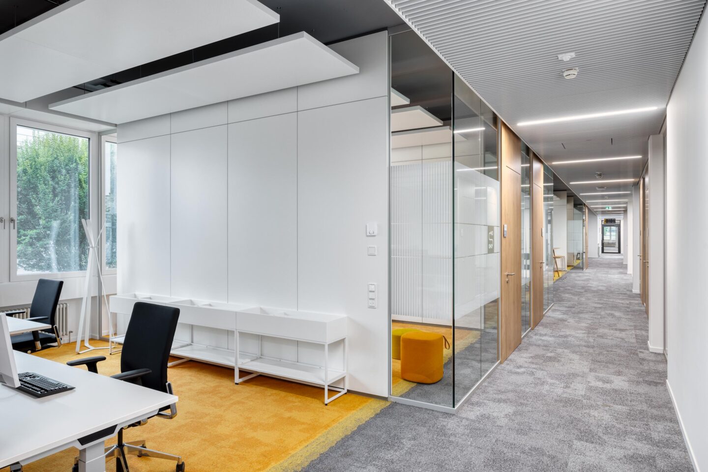 Office partition walls as solid walls from the fecowand | feco system